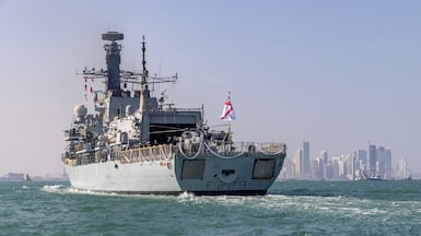 HMS Lancaster departing the Gulf in December 2025. Photo: UK Royal Navy