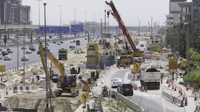 The enormous Business Bay Canal project in Dubai has helped the UAE to the retain leadership in regional construction. Jaime Puebla / The National