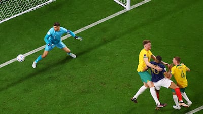 France's Kylian Mbappe scores their third goal. Reuters