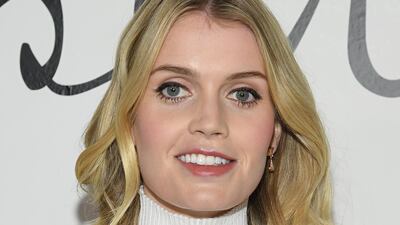 Lady Kitty Spencer attends the Schiaparelli Haute Couture Spring/Summer 2020 show in Paris. Getty Images