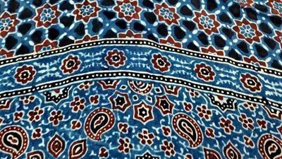 An ajrak print from Doshi's wardrobe