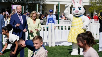 The first Easter egg roll was held in 1878 at the US Capitol. AP
