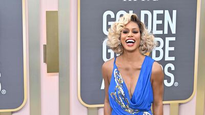 Laverne Cox wears vintage John Galliano. AFP