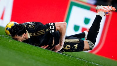 Casa Pia's Portuguese defender Jose Fonte goes to ground during the Portuguese League football match between Sporting Lisbon and Casa Pia at the Jose Alvalade Stadium in Lisbon. AFP