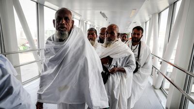 Muslim worshippers arrive at the Hajj terminal of the King Abdulaziz international airport in Jeddah on August 27, 2017. Mast Irham / EPA