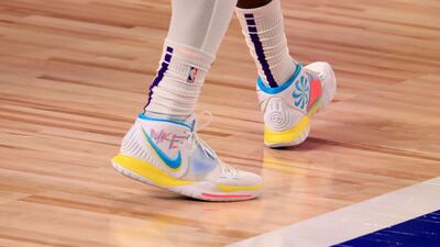 The sneakers of JR Smith of the Los Angeles Lakers. AFP