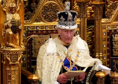 King Charles III in the House of Lords, London. Getty Images