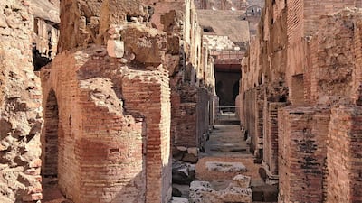 The hypogea is home to the underground passages, cages and rooms where prisoners, animals and gladiators waited, or were kept, before they entered the arena above. Courtesy Tod’s Group
