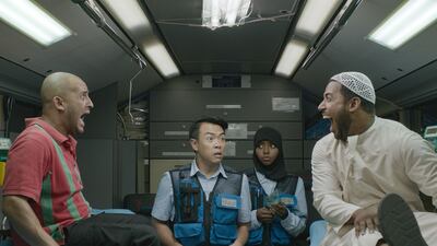 ‘Rashid & Rajab’ stars Shadi Alfons, left and Marwan Abdullah Saleh. Courtesy Image Nation Abu Dhabi