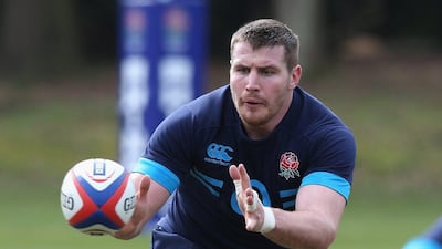 Ben Morgan catches the ball during the England training session held at Pennyhill Park on March 7, 2014 in Bagshot, England. David Rogers/Getty Images