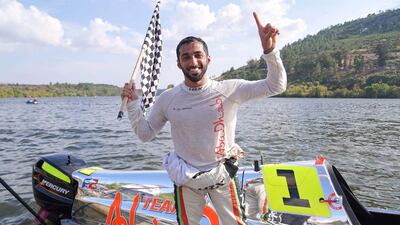 Emirati driver Rashed Al Qemzi created history by winning the UIM F2 world title for a fifth time