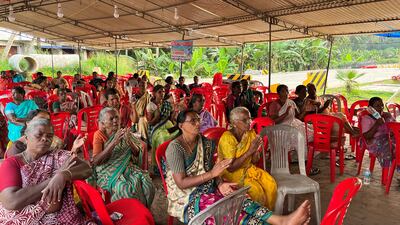 Women from a fishing community attend a protest against the construction of the proposed Vizhinjam Port in the southern state of Kerala, India, November 9, 2022. REUTERS / Munsif Vengattil
