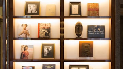 A selection of about 2,500 coffee-table books are displayed throughout the hotel