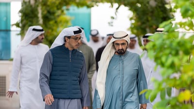 Sheikh Mansour with Sheikh Mohammed