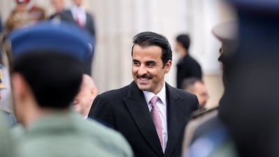 Sheikh Tamim is on the second day of a two-day visit to Britain. Reuters