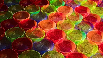 Liz West’s Aglow installation will consist of of 169 hemispherical, fluorescent-coloured acrylic bowls and be found nestled between buildings 8 and 9 in D3. Courtesy Liz West