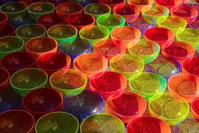 Liz West’s Aglow installation will consist of of 169 hemispherical, fluorescent-coloured acrylic bowls. Courtesy Liz West