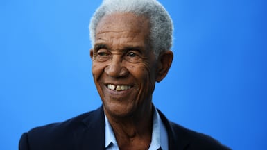 BRIDGETOWN, BARBADOS - JANUARY 19: Former West Indies cricketer Sir Garfield Sobers during net practice at Kensington Oval on January 19, 2019 in Bridgetown, Barbados. (Photo by Shaun Botterill/Getty Images)