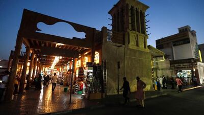 The Deira spice souq. The IMF is forecasting the UAE’s cumulative fiscal deficit to reach $18.4bn between now and 2021. Karim Sahib / AFP