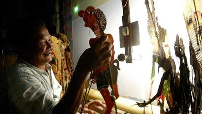 Shadow puppetry is one of the segments of Artscape at Manarat Al Saadiyat. Madaree Tohlala / AFP