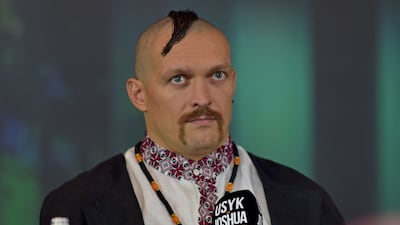 Ukranian boxer Oleksandr Usyk speaks ahead of Saturday's fight. AFP