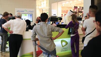 Etisalat’s inclusion in the index will lead to passive inflows of between $360 million and $460m, according to analysts. Sarah Dea / The National