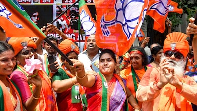 Indian Prime Minister Narendra Modi looked on course for a major victory in the world's biggest election. AFP