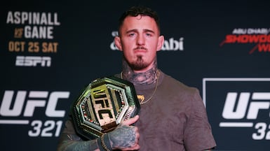 Tom Aspinall has never fought beyond the second round in 18 MMA bouts. Chris Whiteoak / The National