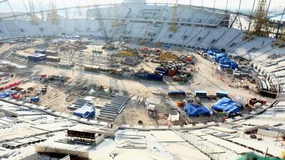A view from last December into the construction at the Khalifa International Stadium in Doha. Warren Little / Getty Images