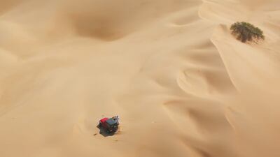 A search and rescue team was able to locate the driver. Courtesy: Royal Oman Police