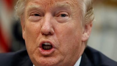 US president Donald's Trump's first year in office has been a rollercoaster ride. Evan Vucci / AP