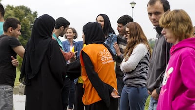 Residents of the Home for Children and Youth shared smiles, laughs and hugs with the Etihad employees, who distributed 400 blankets, 300 cardigans, and four wheelchairs to institute residents as part of the airline’s Colour Their Lives initiative.