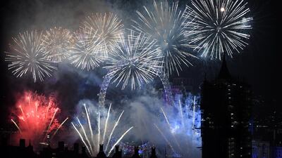 The fireworks in central London have long attracted large crowds. Getty Images