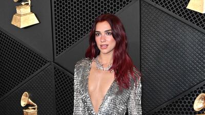 Dua Lipa wears Courreges. AFP