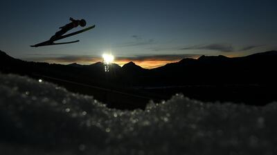 Finland's Susanna Forsstroem during the women'sski jumping at the FIS Nordic World Ski Championships in Oberstdorf, southern Germany, on Tuesday, March 2. AFP