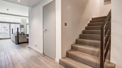 The property comes with tasteful wooden floors.