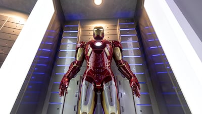 A statue of Iron Man at Comicave in Dubai Outlet Mall. Chris Whiteoak / The National
