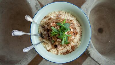 Lamb couscous and caramelised onions, prepared by Mark Dougherty, a chef from Ireland. Courtesy Philip Cheung