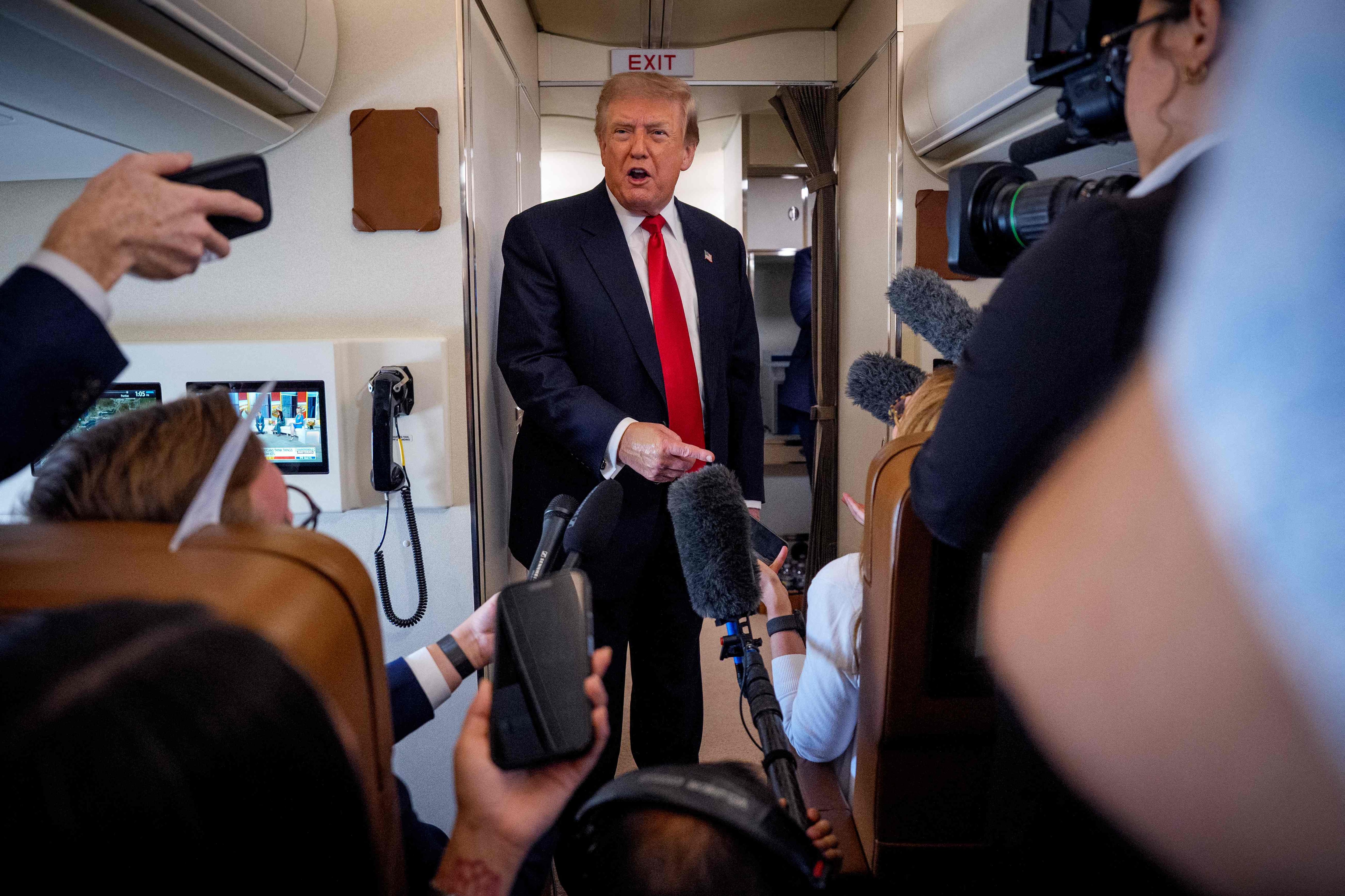 Image linked from the original feed: Iran war latest: Trump warns Iran of 'strong military action' if talks fail
