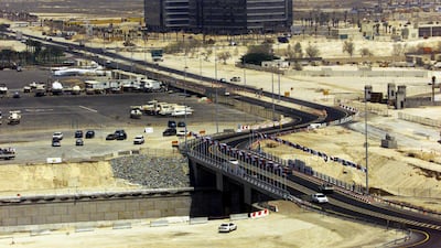 A view for the first of seven bridges in Westside Marina in Dubai in September 2000. AFP