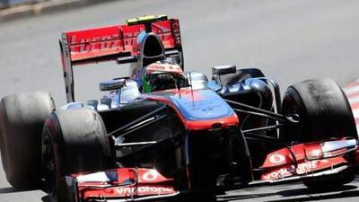 McLaren Mercedes' Mexican driver Sergio Perez.