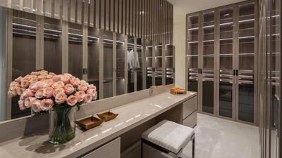 One of the suites' walk-in wardrobes. Courtesy Luxhabitat Sotheby's International Realty