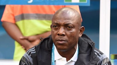 Coach Stephen Keshi of Nigeria during the FIFA World Cup 2014 round of 16 match between France and Nigeria at the Estadio Nacional in Brasilia, Brazil, 30 June 2014. EPA/MARIUS BECKER