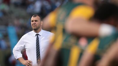 Australia coach Michael Cheika has been under pressure in recent times owing to his team's record. AP Photo