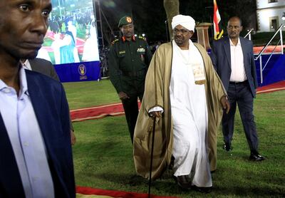 Sudan's President Omar Al Bashir leaves after delivering a speech at the Presidential Palace in Khartoum, Sudan February 22. Reuters
