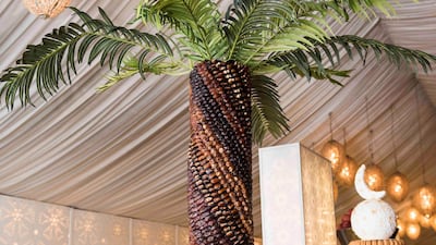 Innovative display of dates at the Asateer Tent 