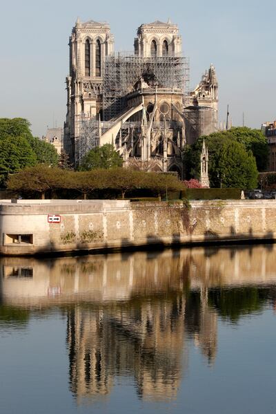 Notre-Dame cathedral reflected on the River Seine. Philippe Wojazer / Reuters