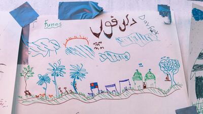 One of the drawings made by a rescued migrant.
