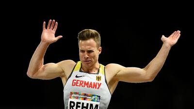 Markus Rehm competes during the Men's Long Jump T64 final on day seven of the IPC World Para Athletics Championships 2019 Dubai on Wednesday 13 November in Dubai. Tom Dulat / Getty Images