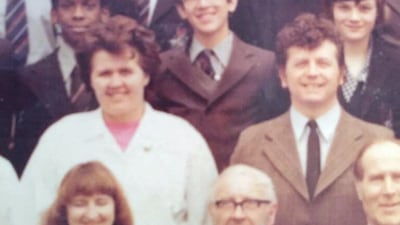 Omar, centre with glasses, would return some years later to take up a boarding place at Millfield Preparatory School, in Edgarley Hall, Somerset, after the outbreak of the civil war in Lebanon in 1975. Courtesy Omar Al Qattan